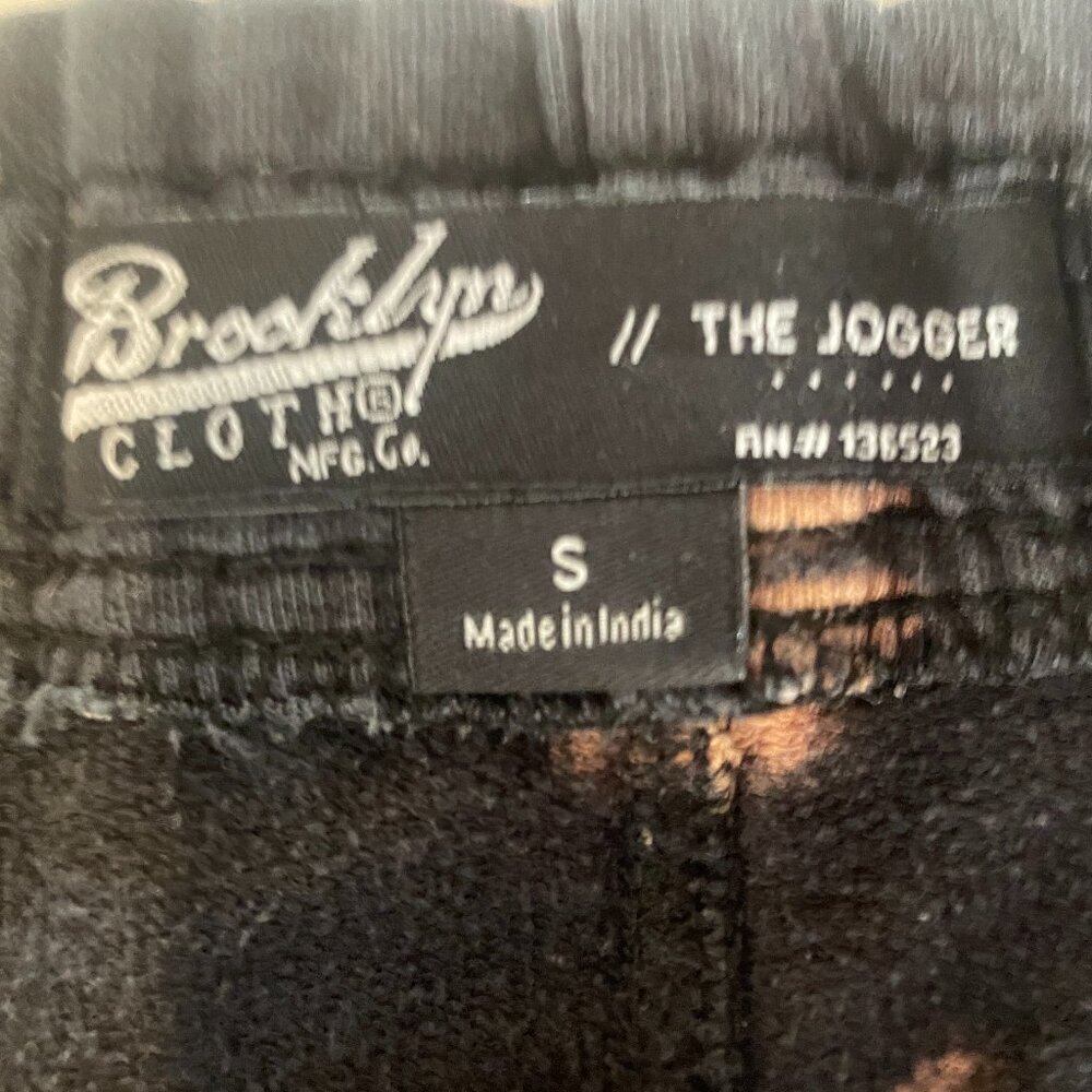 Brooklyn Cloth MFG Co. Tie‑Dye Joggers – Black/Coffee Brown – Size S - Picture 6 of 9